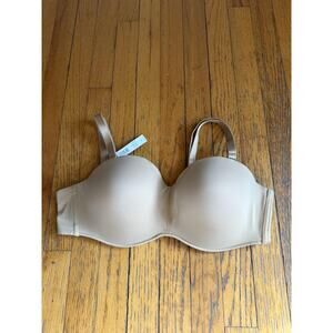 Soma Bra Womens 40C Beige Stunning Starlet Strapless T-Shirt Padded Underwire